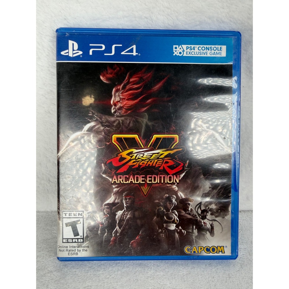 Capcom Street Fighter V Arcade Edition PS4 Blue Good Fighting Game 28 Characters